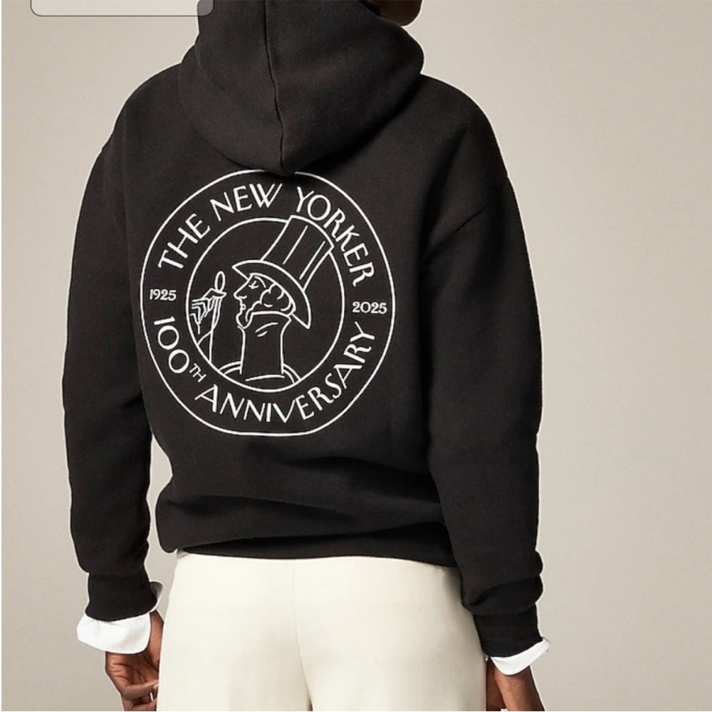 J Crew New Yorker Embroidered Hoodie